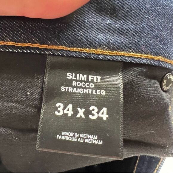 Express | NWOT Slum Fit RoccoāStraight Leg Dark DenimāJeans - Picture 3 of 5